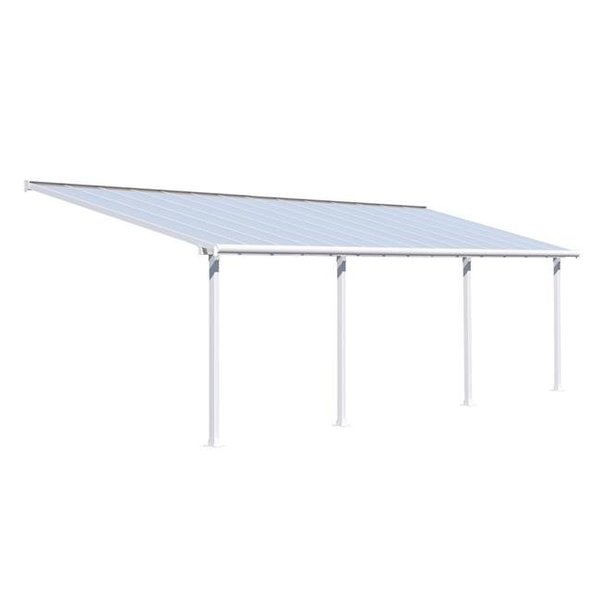 Palram Palram - Canopia HG8828W 10 x 28 in. Olympia Patio Cover - White HG8828W